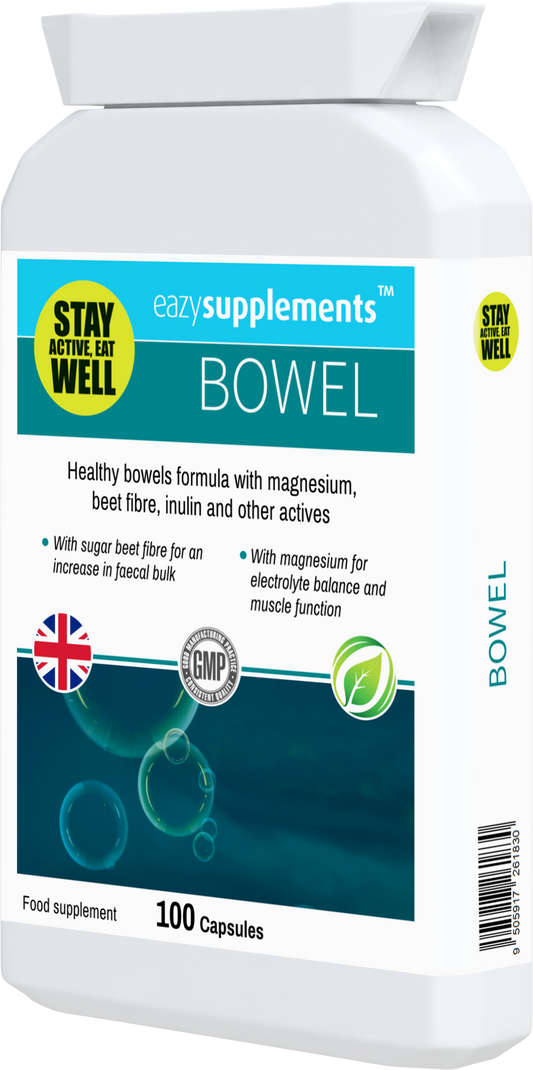BOWEL - a magnesium-packed hydrating mix with sugar beet fibre to promote faecal bulk and digestive performance.